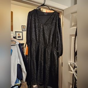 Black Leopard Print Dress